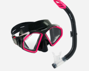 Snorkel Aqualung Combo Hawkeye (negro-rosado)