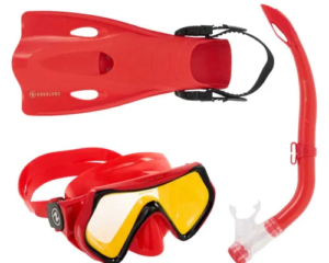 set aletas + snorkel hero junior aqualung